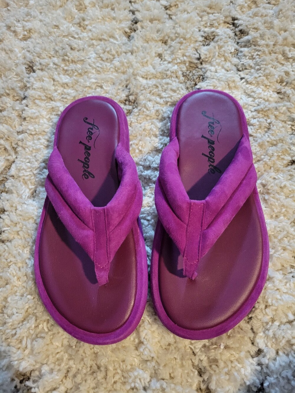 Free People Purple Wonderland Suede Sandals Size EU 38